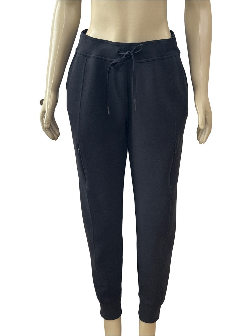 32 Degrees Black Drawstring Zip Pocket Joggers - Women
